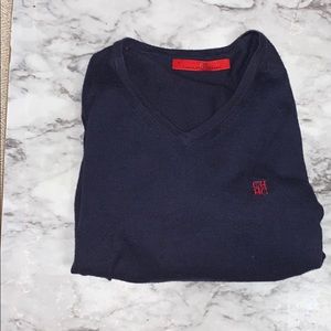 Carolina Herrera navy blue long sleeve top